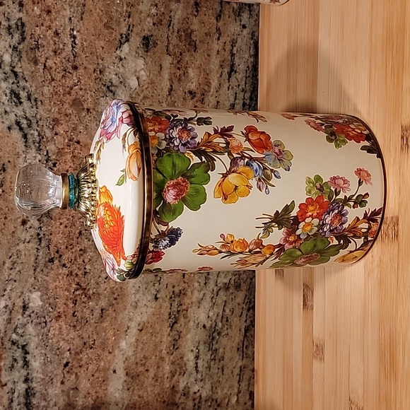 Mackenzie-Childs Flower Market Large Canister in White - Picture 4 of 7